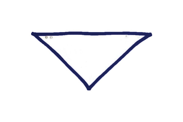 Babybugz Baby Plain Bandana Bib (Pack of 2) (White/Nautical Navy) (One Size)
