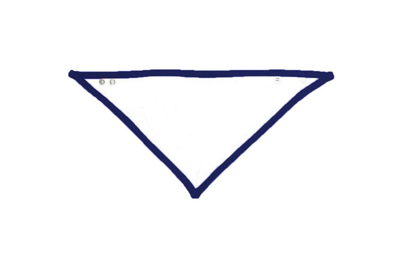 Babybugz Baby Plain Bandana Bib (Pack of 2) (White/Nautical Navy) (One Size)