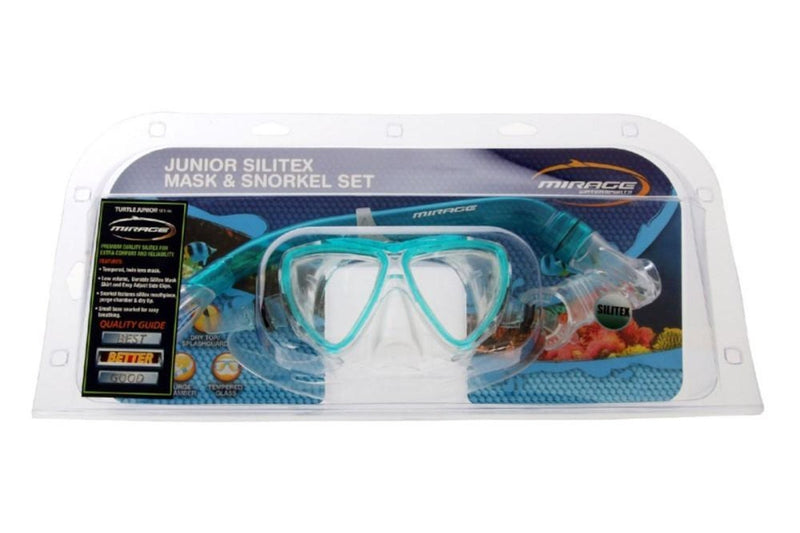 Mirage Turtle Junior Mask & Snorkel Set - Green