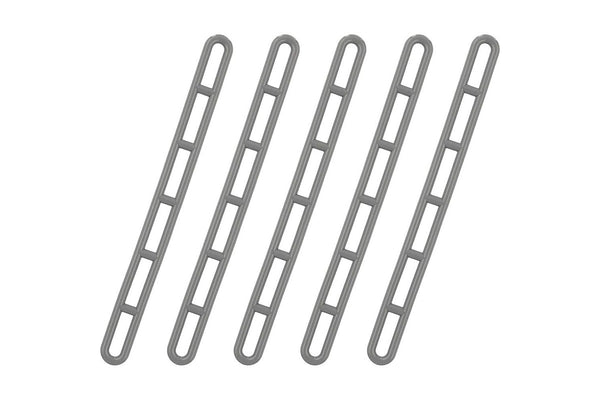 6x 5pc Wildtrak Tensioner Ladder Bands Outdoor Camping Hiking 22.5x2.5cm Grey