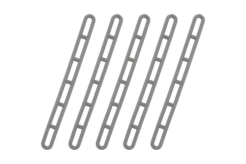 6x 5pc Wildtrak Tensioner Ladder Bands Outdoor Camping Hiking 22.5x2.5cm Grey