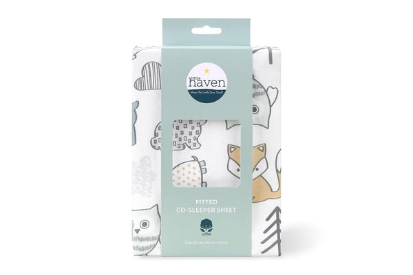 3x Little Haven Co-Sleeper Woodland Tree Mendously Style Kid Bedding Sheet 90cm