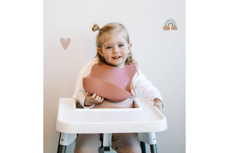 Brolly Sheets: Silicone Bib - Bella Blush