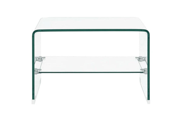 Coffee Table Clear 50X45x33 Cm Tempered Glass Coffee Tables