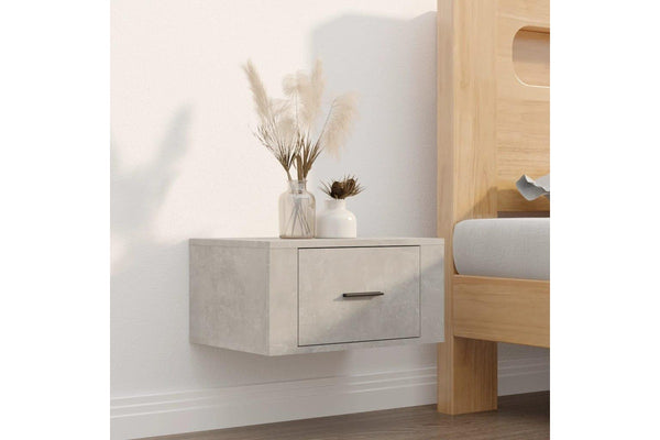 Wall-mounted Bedside Cabinet Concrete Grey 50x36x25 cm vidaXL