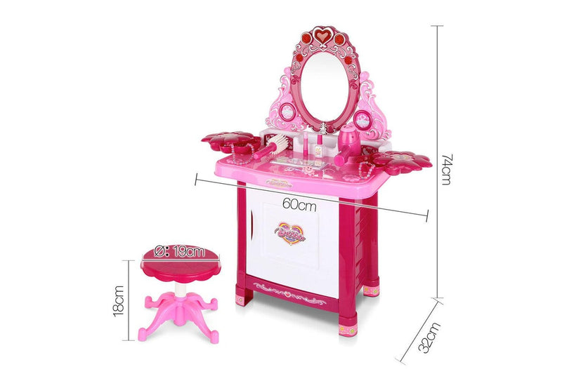 Keezi 30 Piece Kids Dressing Table Set Pink Kids Dressing Tables