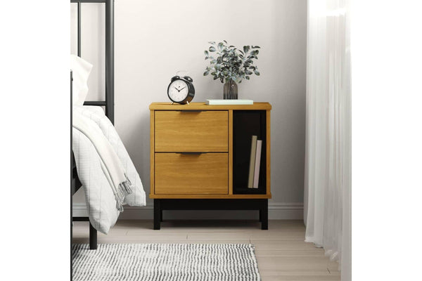 Bedside Cabinet FLAM 49x35x50 cm Solid Wood Pine vidaXL