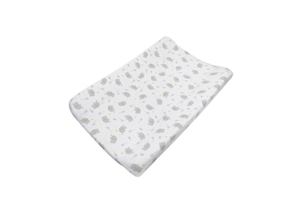 Living Textiles Cotton Jersey Nursery Change Pad Cover & Liner Mason Elephant