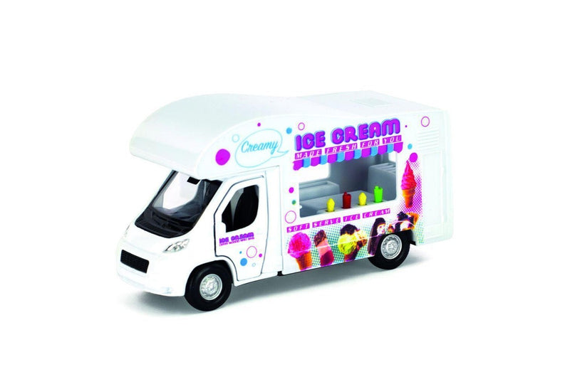 2x Pocket Money Fun Die Cast 12cm Ice Cream Van Vehicle Kids Children Toy 3y+