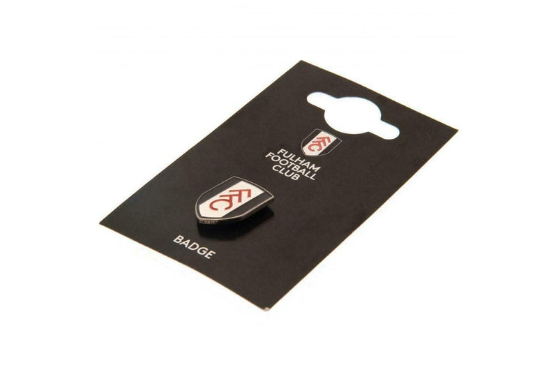 Fulham FC Enamel Crest Badge (White/Black/Red) (One Size)