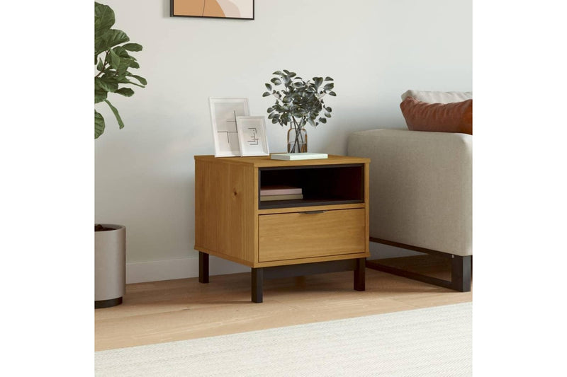 Side Table FLAM 50x50x50 cm Solid Wood Pine vidaXL