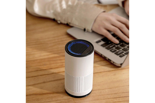 Portable Negative Ion Air Purifier Air Cleaner for Car Home Bedroom White
