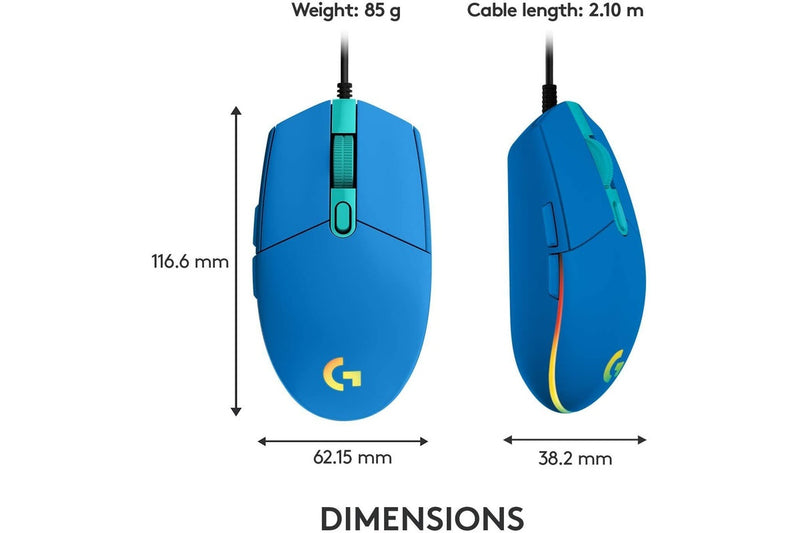 Logitech G203 LIGHTSYNC RGB Gaming Mouse (Blue)
