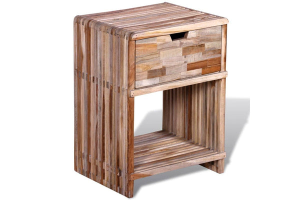 Nightstand With Drawer Reclaimed Teak Wood Bedside Tables