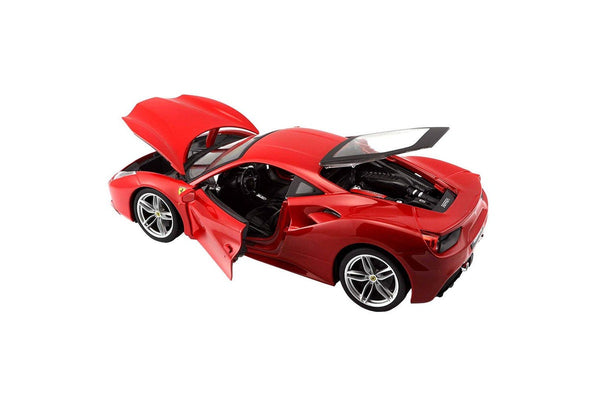 Bburago 1:18 Ferrari Race & Play 488 GTB Diecast Car Vehicle Toy Kids 3y+ Red