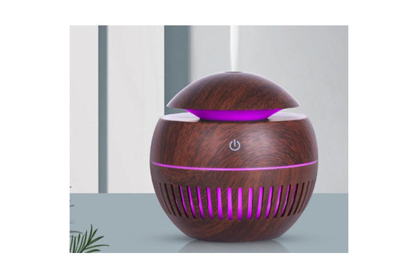 130Ml Wood Grain Humidifier Aromatherapy Machine Anti Dry Protection Desktop Mini Air Purifier Humidifiers