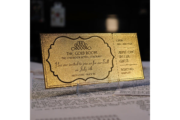 The Shining: Overlook Hotel Ball - 24k Gold Plated Ticket