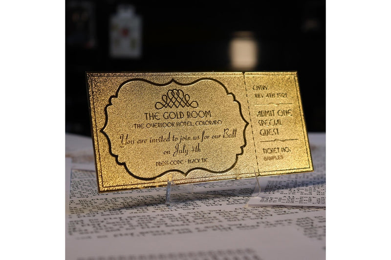 The Shining: Overlook Hotel Ball - 24k Gold Plated Ticket