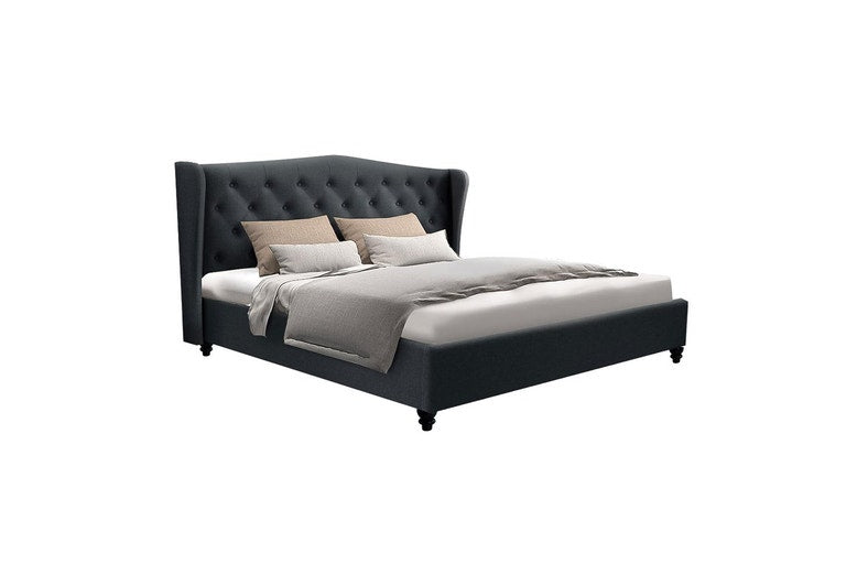 Artiss Bed Frame Queen Size Charcoal PIER