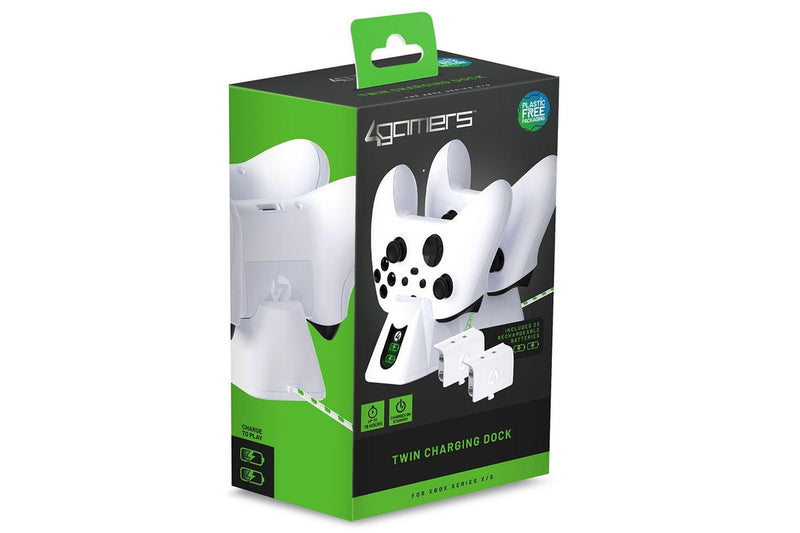 4Gamers Xbox Series X/S SX-C100 Twin Charging Dock (White)
