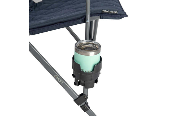 Quest Outdoors 97x73cm Stowaway Hard Arm Camping Chair Seat w Carry Bag