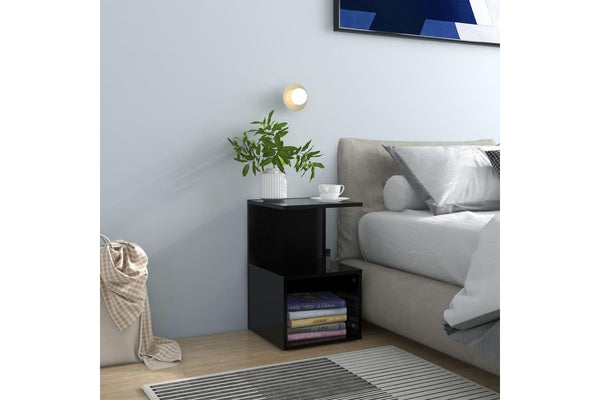 Bedside Cabinet Black 35X35x55 Cm Engineered Wood Bedside Tables