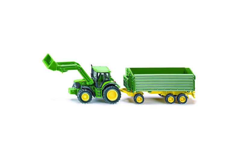 Siku 1:87 Scale Diecast John Deere & Front Loader Trailer Kids 175mm Toy 3y+