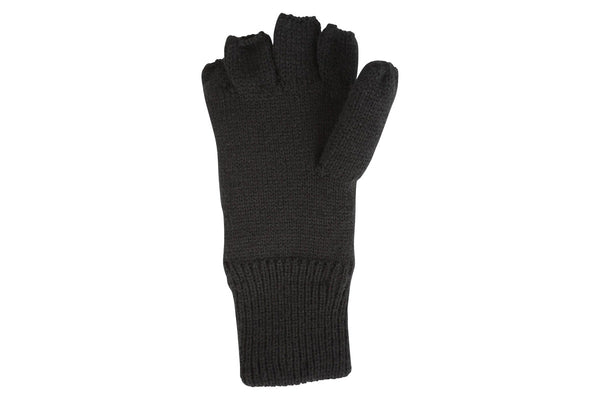 Mountain Warehouse Womens/Ladies Faux Fur Lined Fingerless Gloves (Black) (One Size)
