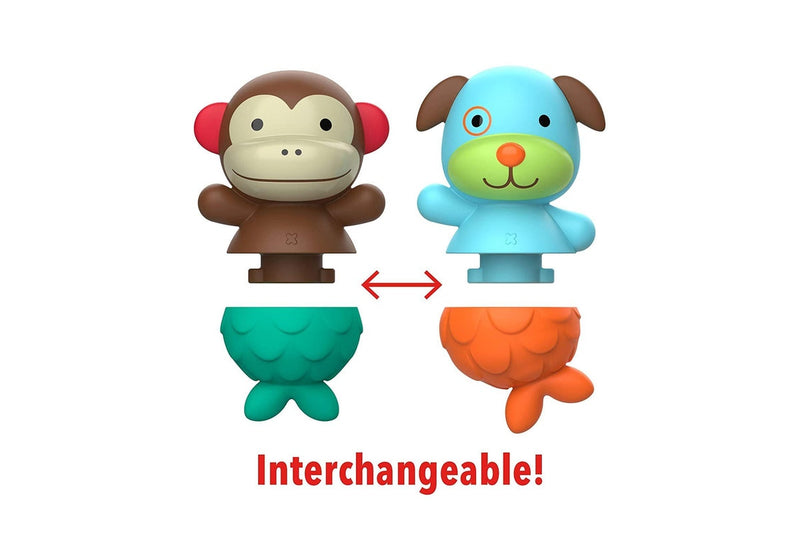 Skip Hop: Mix & Match Flippers Baby Bath Toy - Monkey/Dog