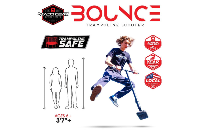 Madd Gear Bounce Trampoline Scooter - Black