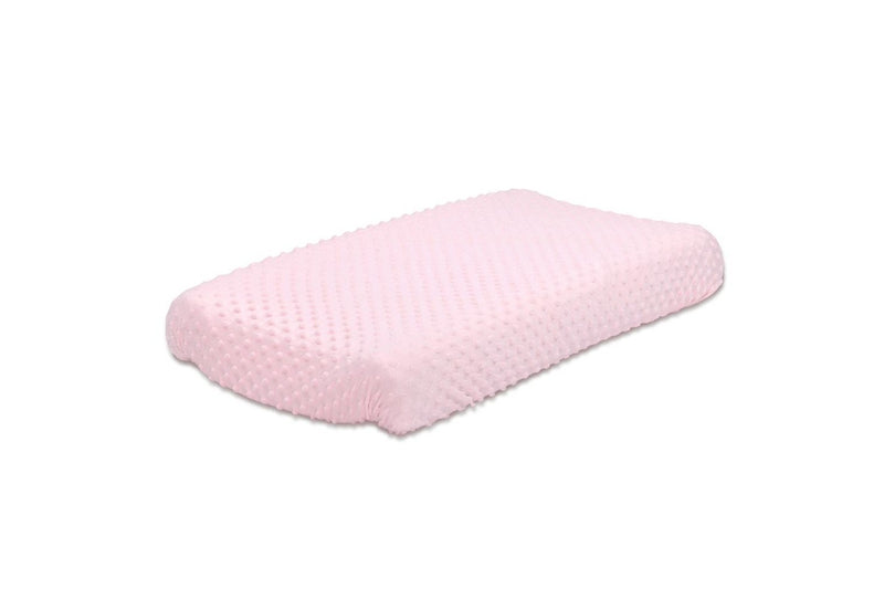 2x Little Haven Infant Polyester Changing Pad Cover Sleeve Dot Velour 81cm Pink