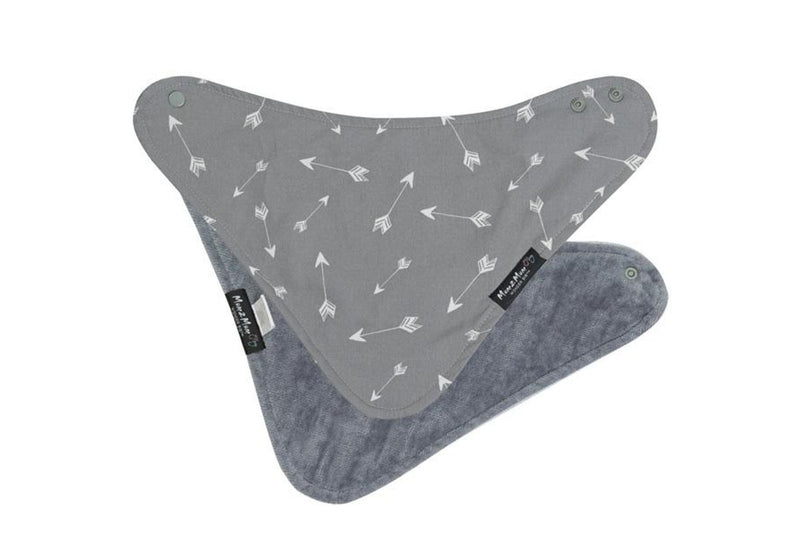 Mum 2 Mum: Fashion Bandana Wonder Bib - Grey Arrows/Grey