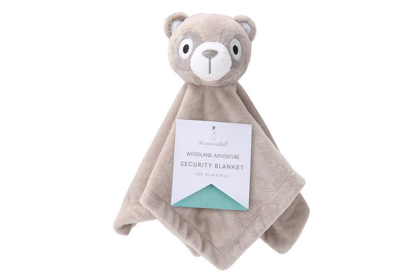 3x The Peanutshell Woodland Adventure Raccoon Security Baby Plush Blanket 0M+