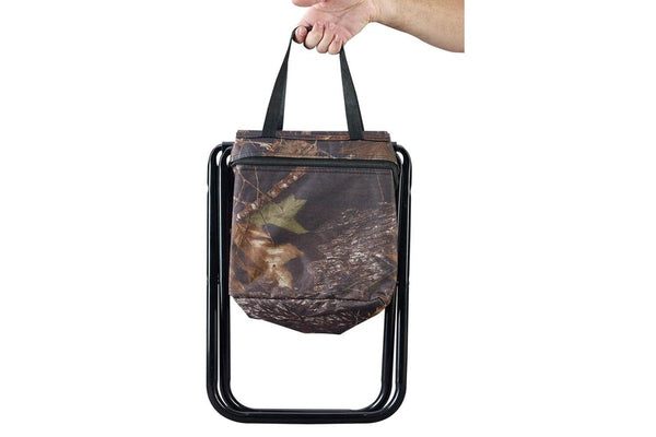 Caribee Camp Stool w Drink Cooler Outdoor Camping Furniture Food Drinks Camo