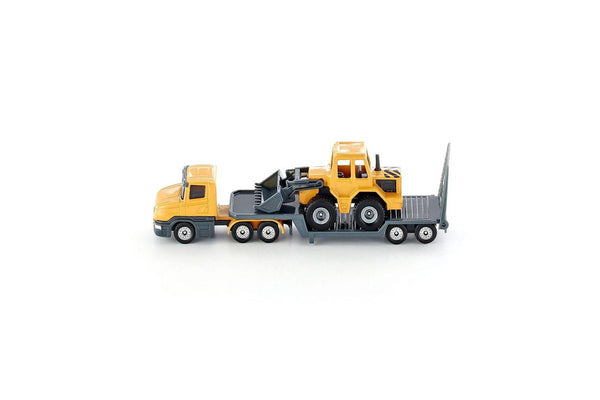 2x Siku 1616 Low Loader Truck w Front Loader Diecast Kids Children Toy 3y+