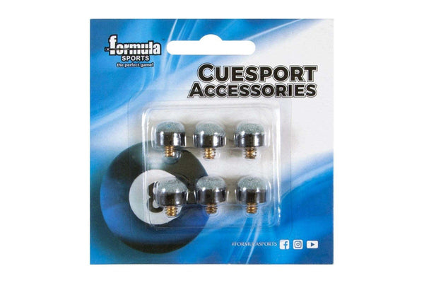 24pc Formula Sports Leather Tip Screw Snooker Cue Replacement 12mm Blue