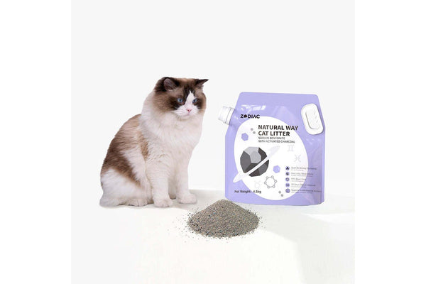 Zodiac Natural Way 4.5kg Superfine Bentonite w Activated Charcoal Cat Litter