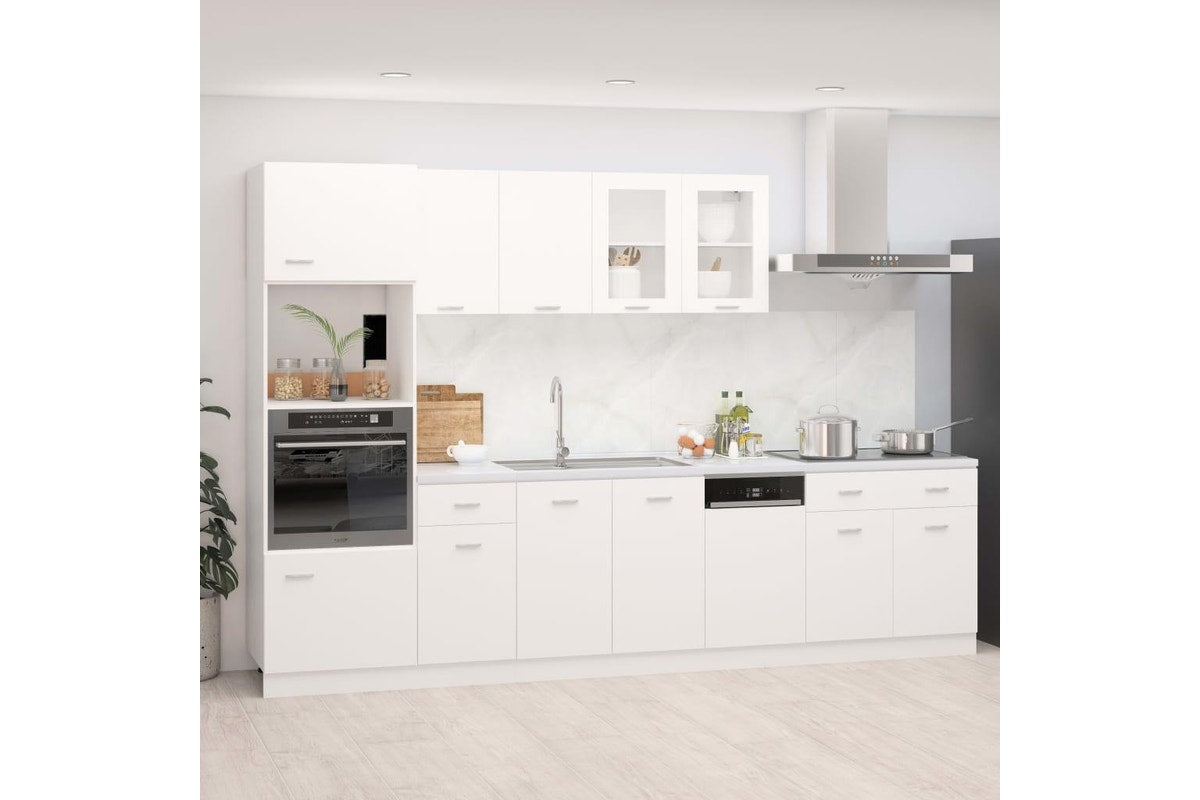 7 Piece Kitchen Cabinet Set White Engineered Wood vidaXL
