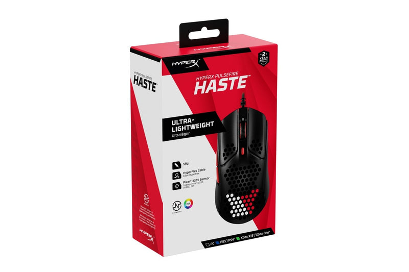 HyperX Pulsefire Haste Gaming Mouse (Black & Red)