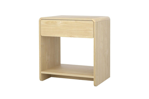 Artiss Bedside Table Drawer Open Shelf Pine