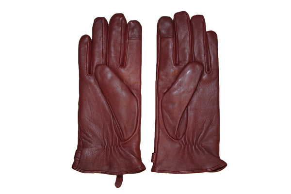 Timberland Womens/Ladies Leather Gloves (Burgundy) (S)