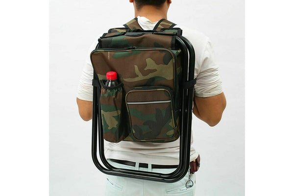 Portable Folding Backpack Chair Camping Stool Cooler Bag Rucksack Beach Fishing 150Kg Load Comb Camping Chairs