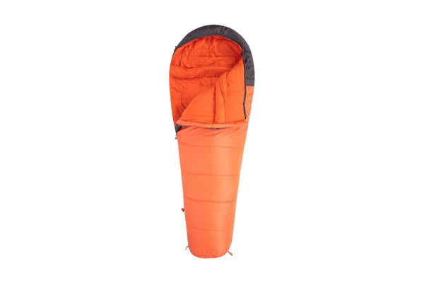 Mountain Warehouse Summit 250 Left Zip Mummy Sleeping Bag (Orange/Black) (215cm)