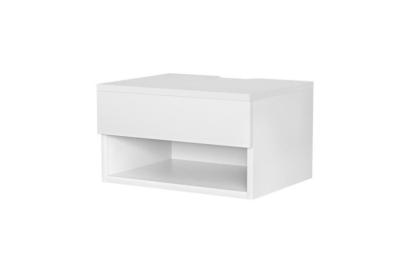Artiss Floating Bedside Table Nightstand Drawer White