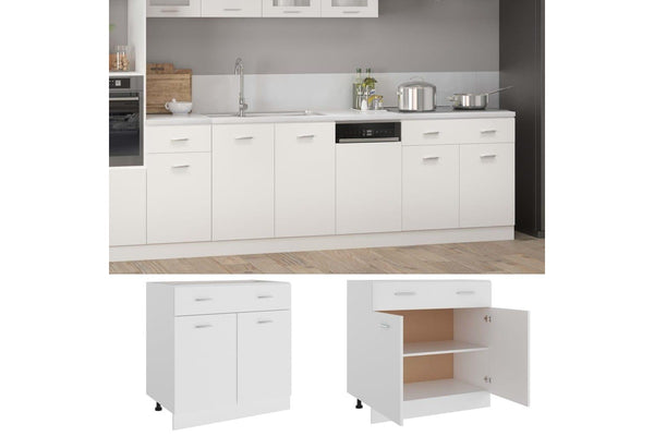 Drawer Bottom Cabinet White 80x46x81.5 cm Engineered Wood vidaXL