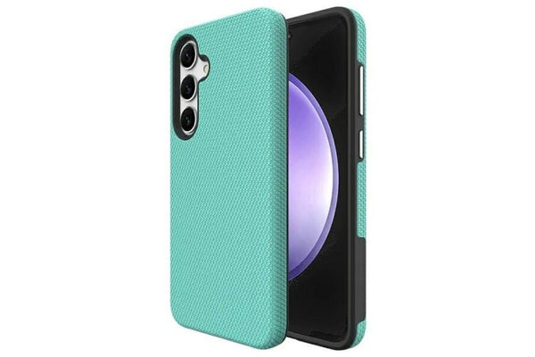 For Samsung Galaxy S25/S24 SupRShield Triangle Shockproof Case Heavy Duty Rugged Bumper Anti Knock Phone Back Cover (Aqua)