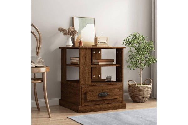 Side Table Brown Oak 50x50x60 cm Engineered Wood vidaXL