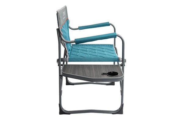 Quest Head Honcho 84cm Aluminium Directors Chair w Armrests Camping Picnic Blue