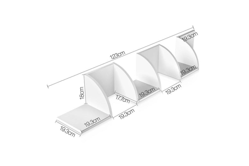 Artiss Wall Shelf Corner Floating 5-Tier White