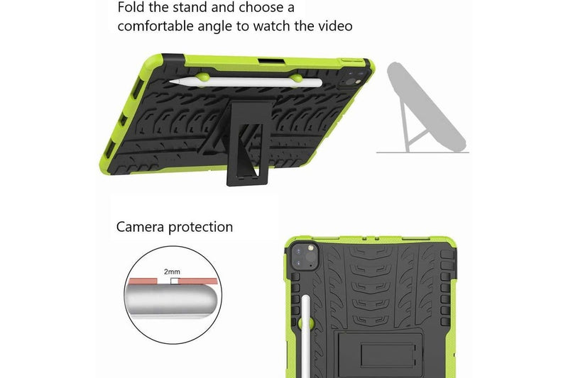 For Apple iPad Pro 11 2020 Case, iPad Pro 11 2nd Gen Kickstand Shockproof Heavy Duty Tough Protective Rugged Cover (Blue)